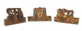 THREE 19TH C. POLYCHROMED CARV
