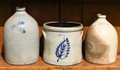 THREE 19TH C. STONEWARE JUGS/C