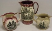 THREE 19TH C SUNDERLAND LUSTRE