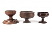 THREE 19TH C. TREENWARE WOODEN