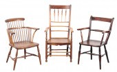 THREE 19TH CENTURY ASH & ELM C