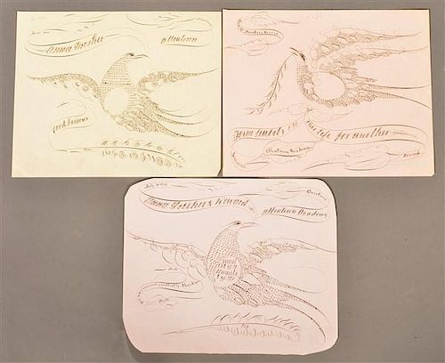 THREE 19TH CENTURY CALLIGRAPHY