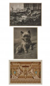 THREE 19TH CENTURY FRAMED PRIN