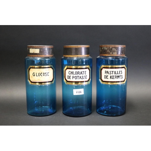 Three 19th century French blue