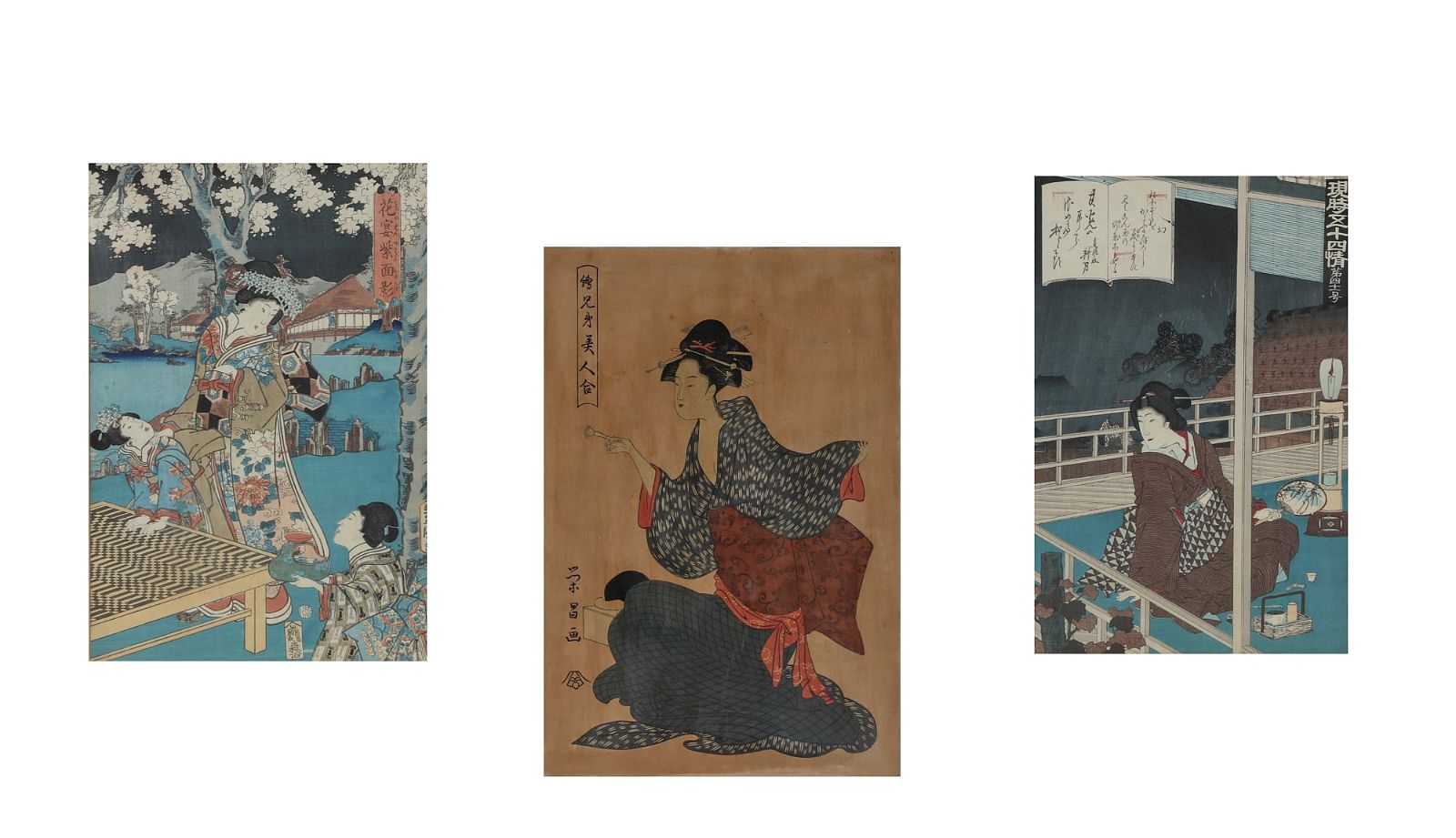 THREE 19TH CENTURY JAPANESE