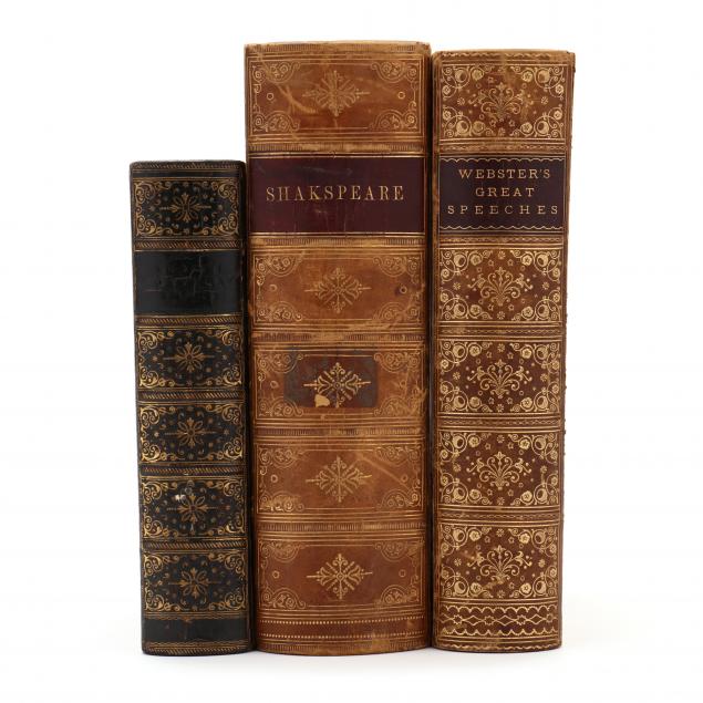 THREE 19TH CENTURY LEATHERBOUND