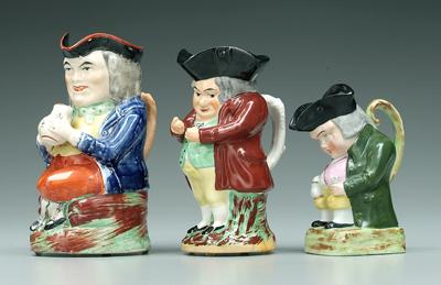 Three 19th century Toby jugs: