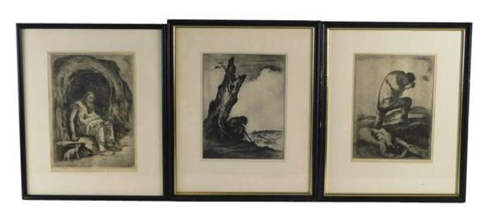 THREE 19TH/20TH C. ETCHINGS,