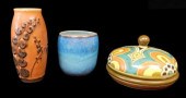THREE 20TH C. CERAMIC VESSELS,