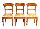 THREE 20TH C. DINING CHAIRS, U