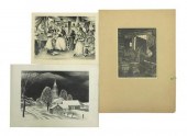 THREE 20TH C. PRINTS, INCLUDIN