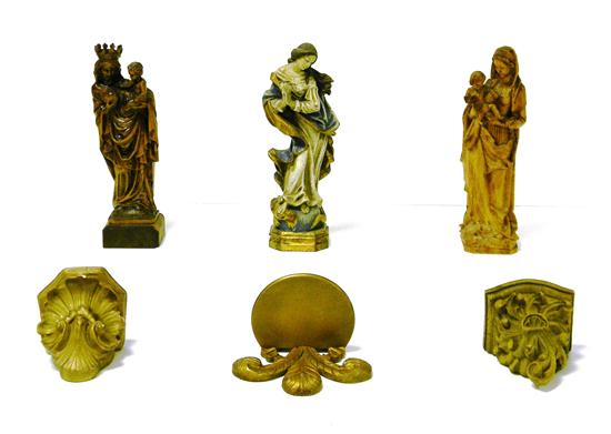 Three 20th C. religious statues and