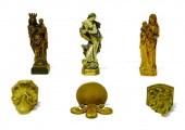 Three 20th C. religious statue