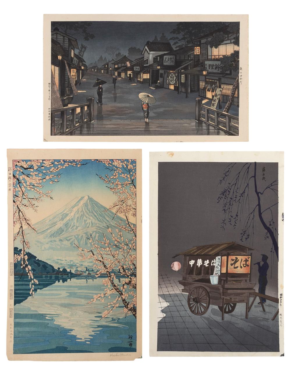 THREE 20TH CENTURY WOODBLOCK PRINTS