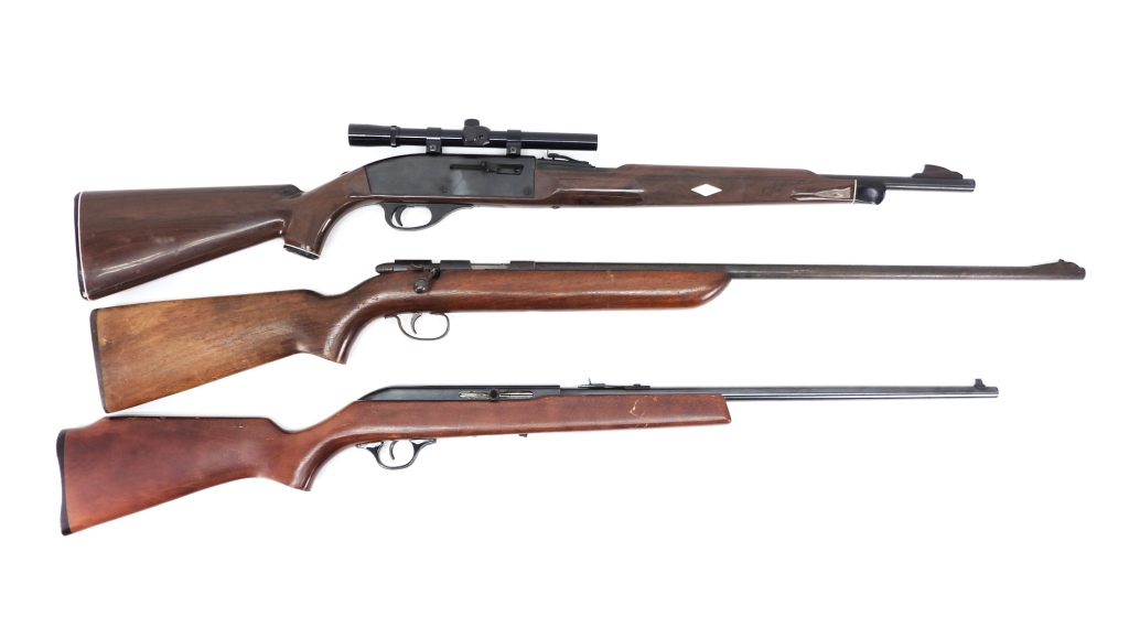 THREE .22 RIFLES United States,A