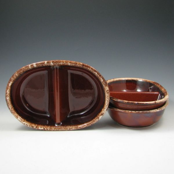 Three (3) Hull Mirror Brown Divided