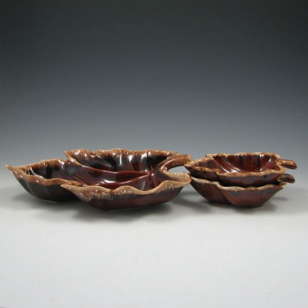 Three (3) Hull Mirror Brown Leaf