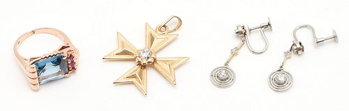 THREE (3) LADIES GOLD JEWELRY
