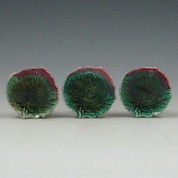 Three (3) Majolica Maple Leaf