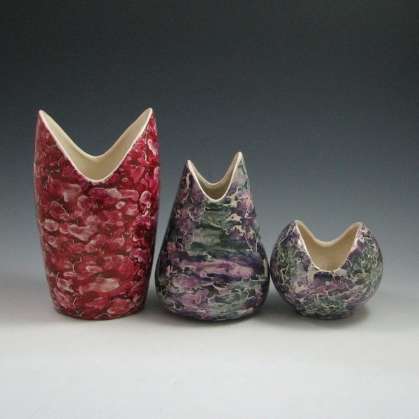Three (3) McCoy Cascade Vases