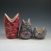 Three (3) McCoy Cascade Vases