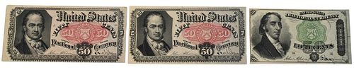 THREE 50 CENT FRACTIONAL