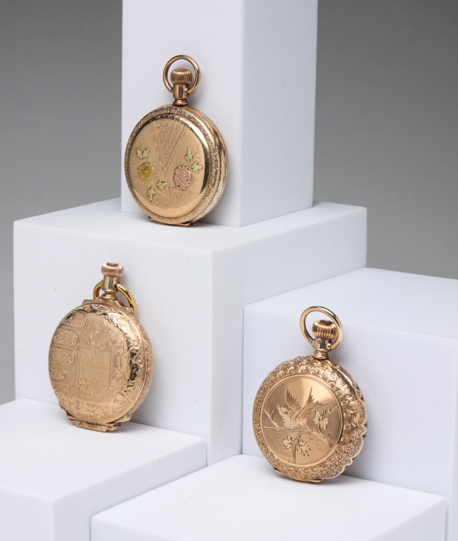 THREE 6S PENDANT/POCKET WATCHES.