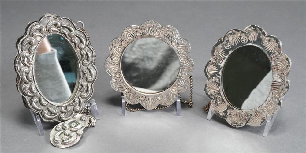 THREE 900-SILVER MOUNTED HANGING