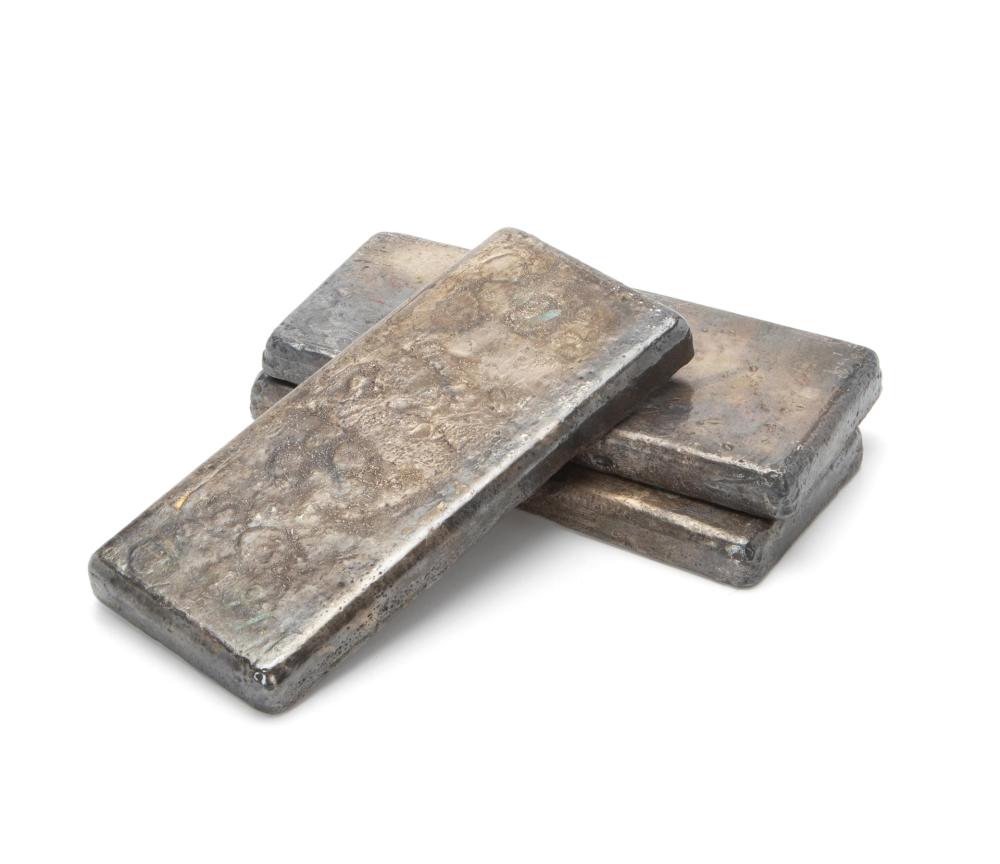 THREE .995 SILVER INGOTSThree