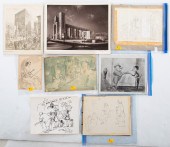 THREE AARON SOPHER DRAWINGS WI