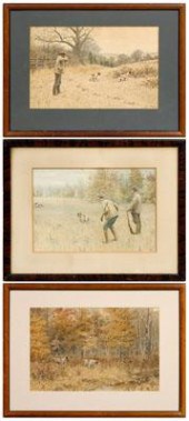 Three A.B. Frost hunting print