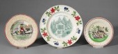 Three ABC plates: one round wi