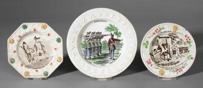 Three ABC plates: one with alphabet