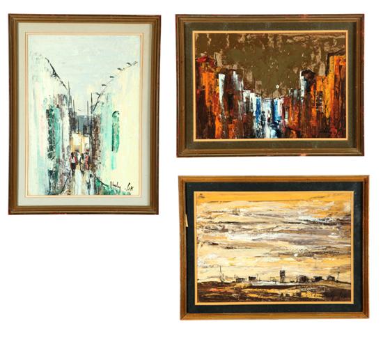 THREE ABSTRACT LANDSCAPES BY