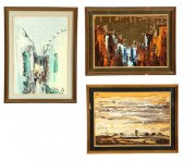 THREE ABSTRACT LANDSCAPES BY S
