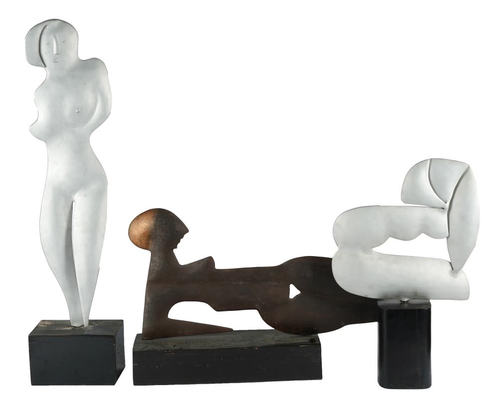THREE ABSTRACT METAL FIGURAL