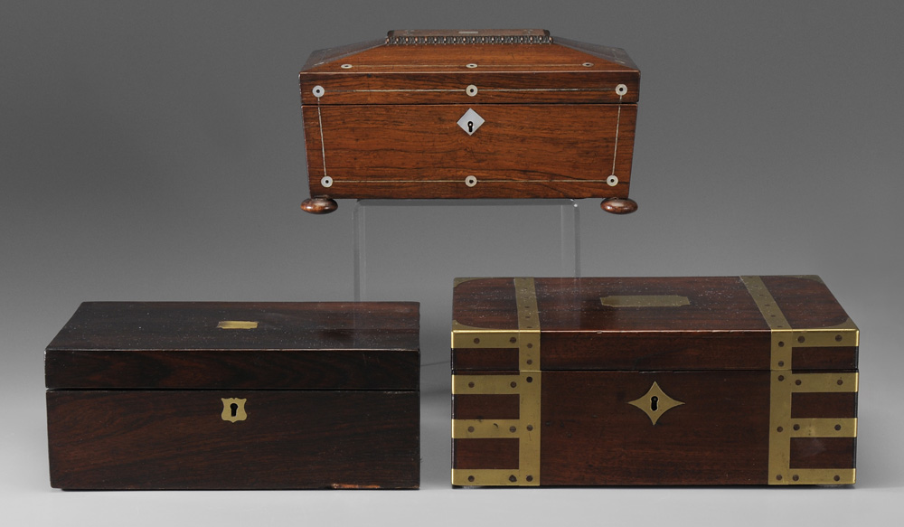 Three Accessory Boxes British, 19th