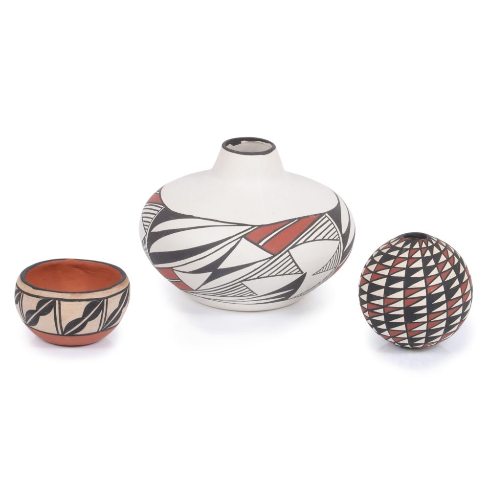 THREE ACOMA NATIVE AMERICAN