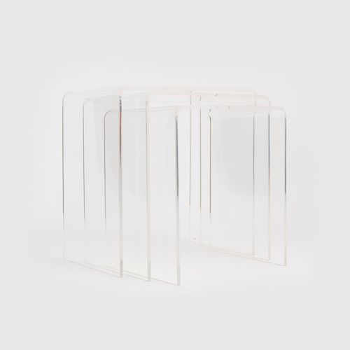THREE ACRYLIC WATERFALL NESTING