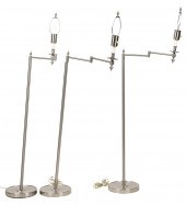 THREE ADJUSTABLE BRUSHED METAL