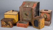 THREE ADVERTISING TINS, CA. 19