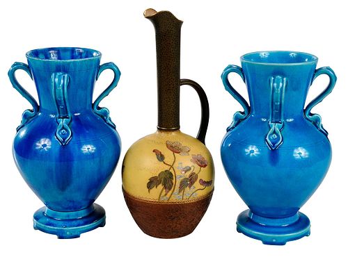 THREE AESTHETIC MOVEMENT POTTERY