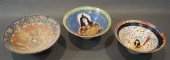 THREE AFGHANI DECORATED POTTER