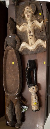THREE AFRICAN ART OBJECTS 20th