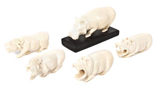 Three African Carved Ivory