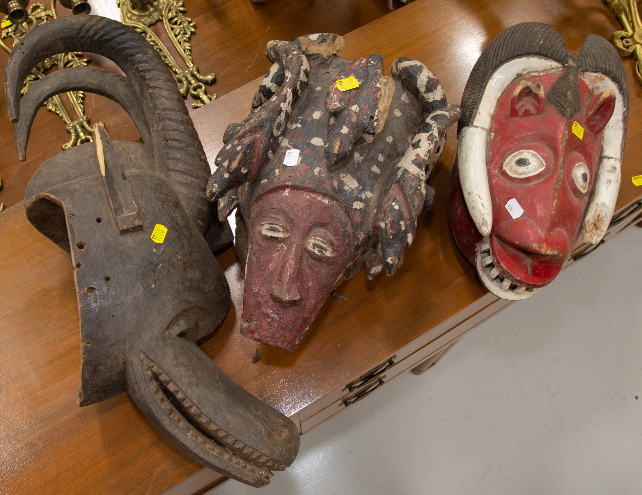 THREE AFRICAN MASKS All 20th