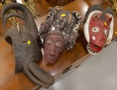 THREE AFRICAN MASKS All 20th c