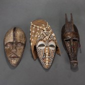 THREE AFRICAN MASKS Three Afri