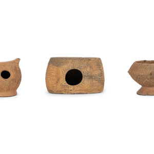 Three African Pottery Articles 20th