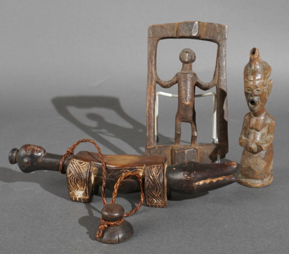 THREE AFRICAN WOOD